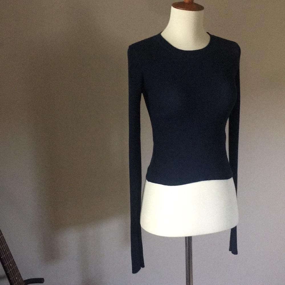 ❤️💚BRANDY MELVILLE💙💜 Dark blue long sleeved top